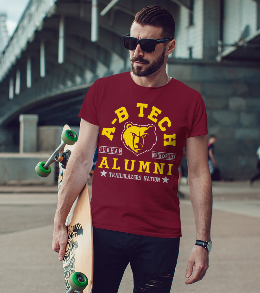 A-B Tech Alumni Trailblazers Nation Durham North Carolina Bear T-Shirt
