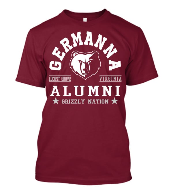 Germanna College Alumni Locust Grove Virginia Grizzly Nation T-Shirt