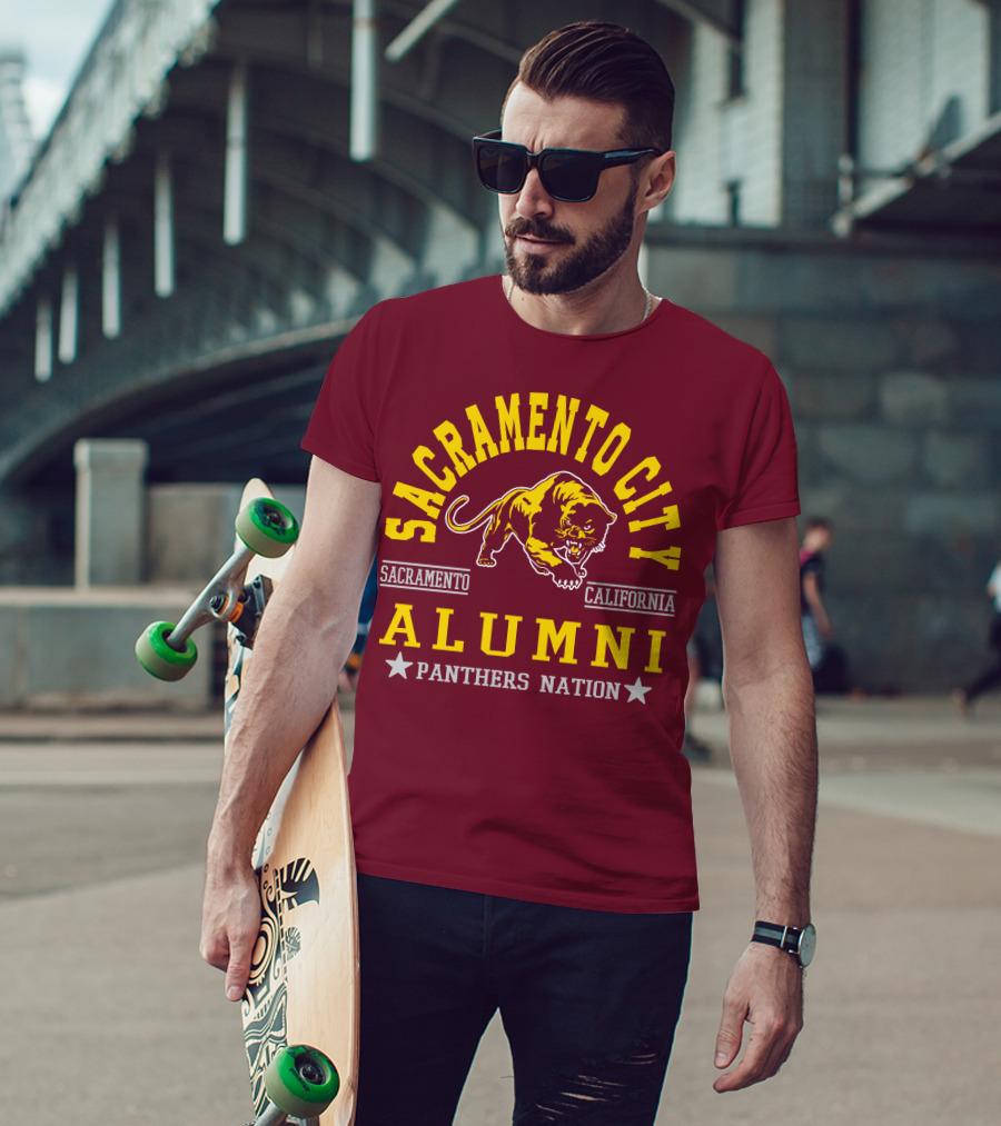 Sacramento City Alumni Panthers Nation Sacramento California T-Shirt