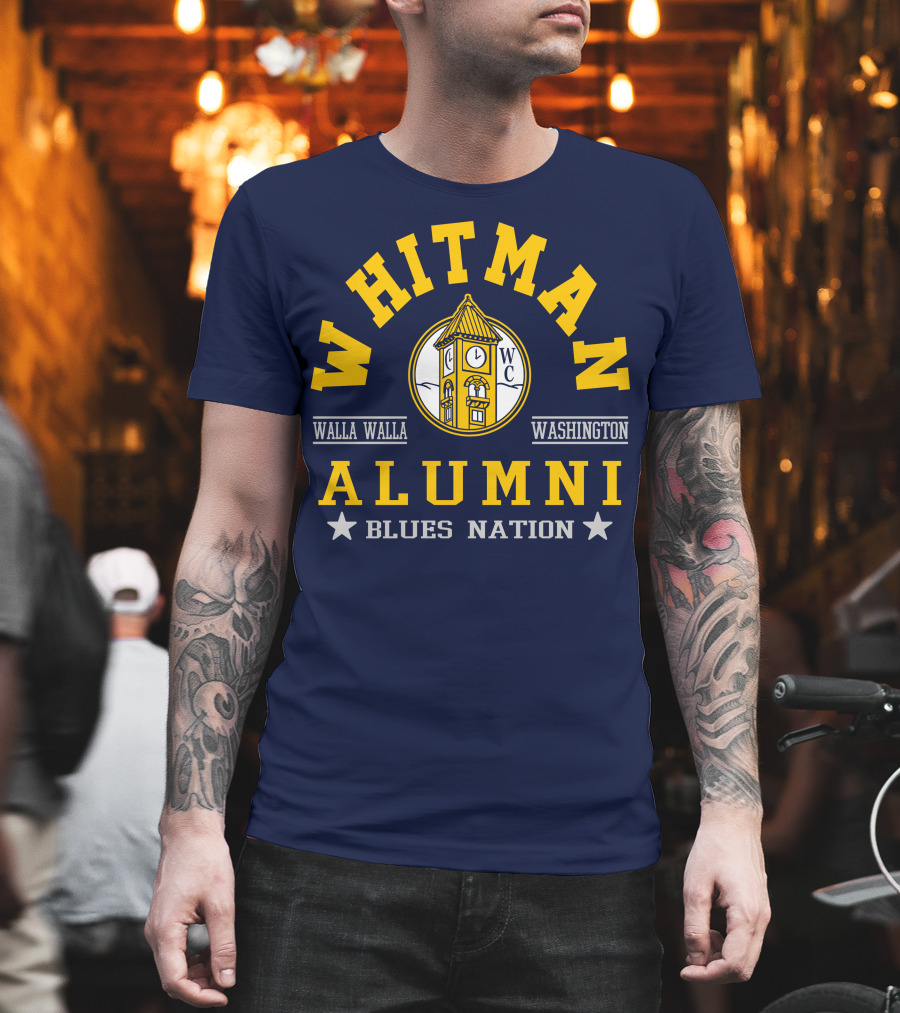 Whitman College Alumni Walla Walla Washington Blues Nation T-Shirt