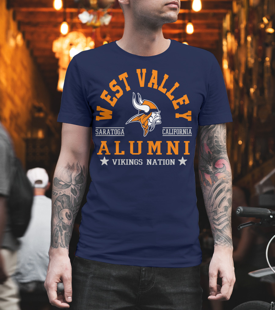 West Valley Alumni Saratoga California Vikings Nation T-Shirt
