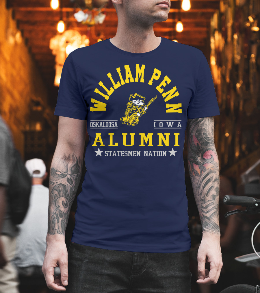 William Penn Oskaloosa Iowa Alumni Statesmen Nation T-Shirt