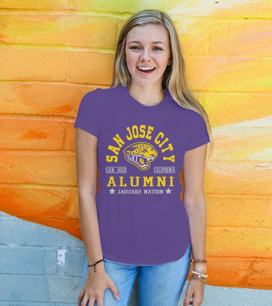 San Jose City California Alumni SJCC Jaguars Nation T-Shirt