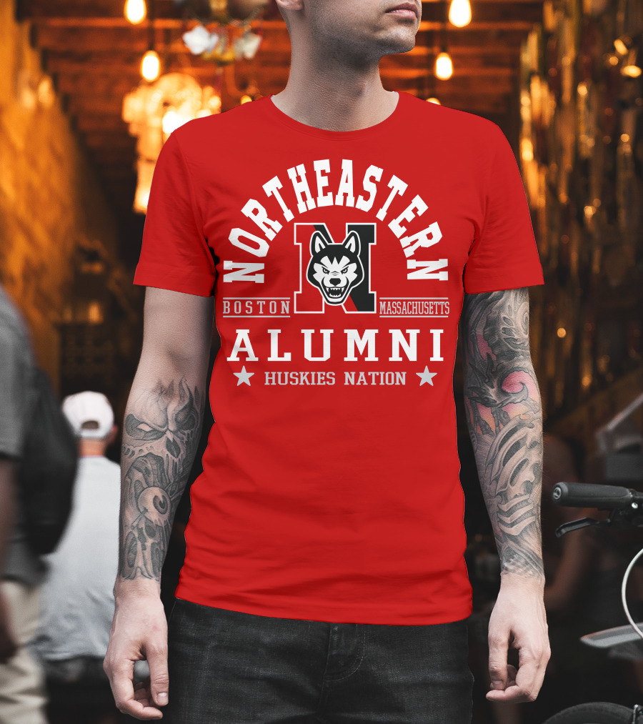 Northeastern Alumni Boston Massachusetts Huskies Nation T-Shirt
