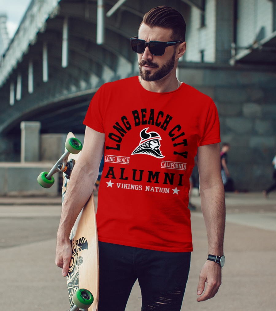 Long Beach City Alumni Vikings Nation California T-Shirt