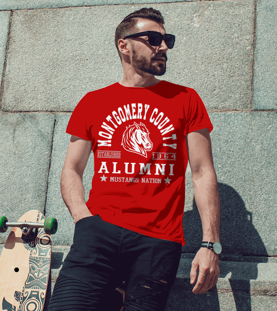 Montgomery County Alumni Mustangs Nation Established 1964 T-Shirt