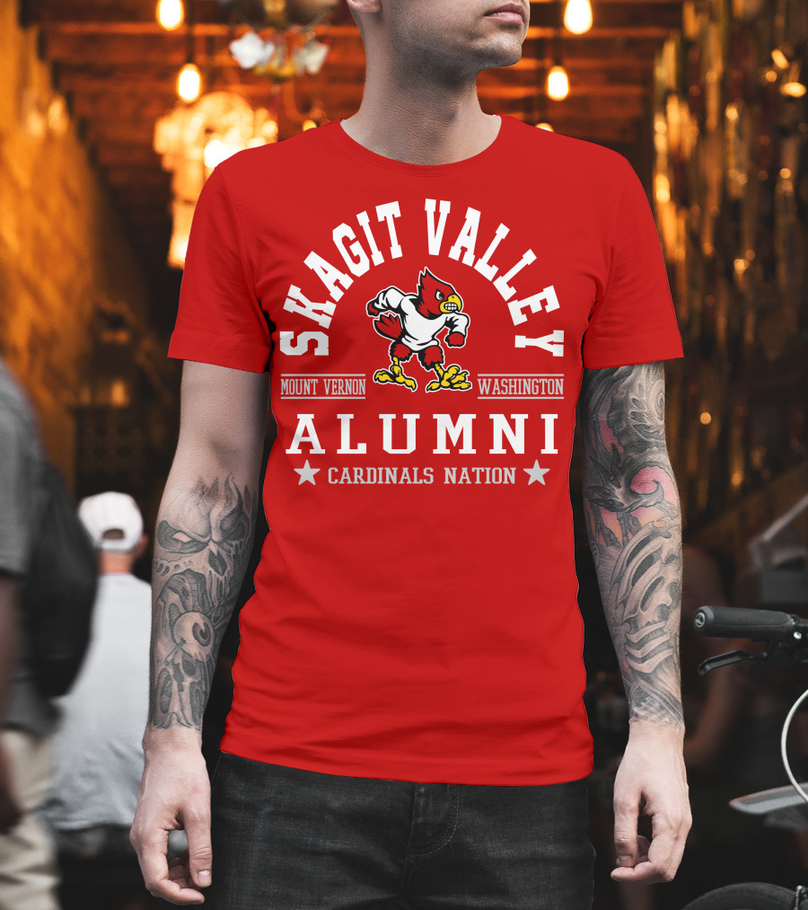 Skagit Valley Alumni Mount Vernon Washington Cardinals Nation T-Shirt