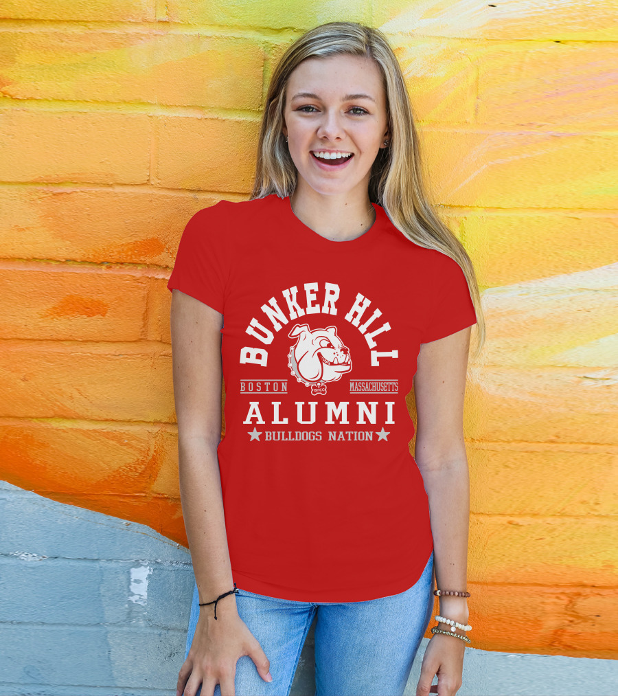 Bunker Hill Boston Massachusetts Alumni Bulldogs Nation T-Shirt