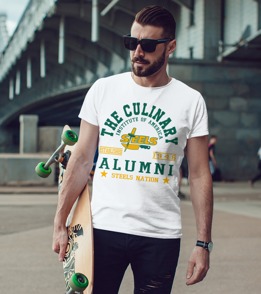 The Culinary Institute Of America Steels Nation Alumni Established 1946 T-Shirt
