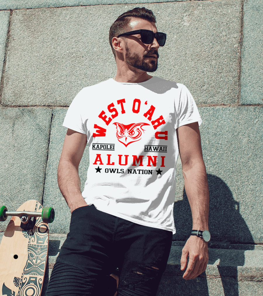 West O'ahu Kapolei Hawaii Alumni Owls Nation T-Shirt