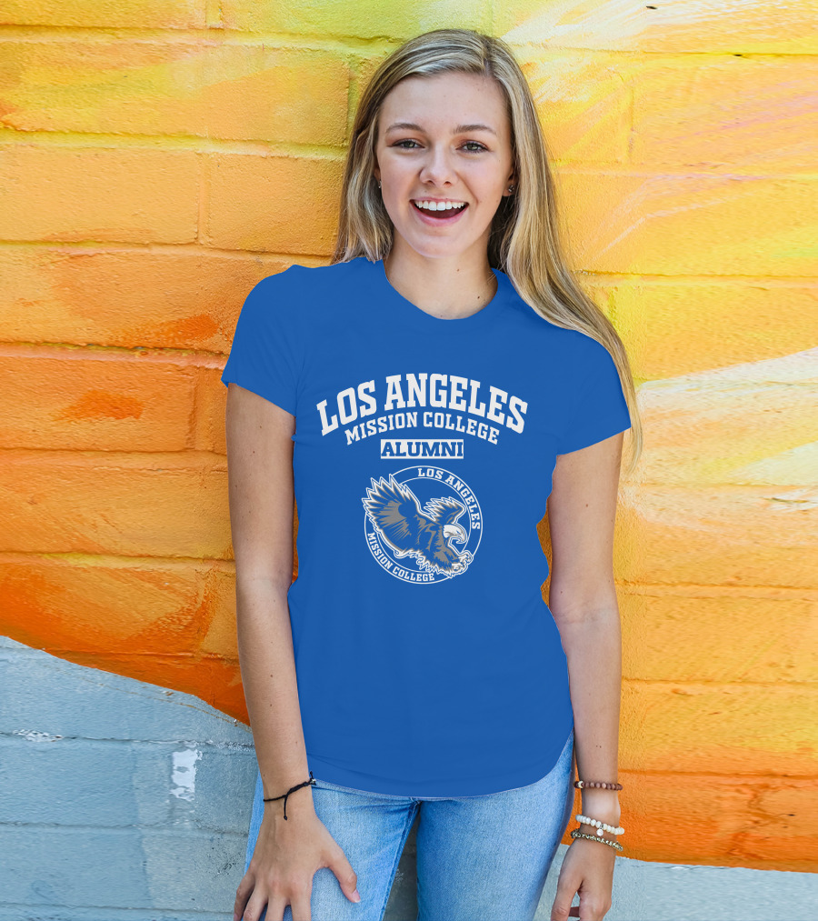 Los Angeles Mission College Alumni Eagle Logo Blue T-Shirt