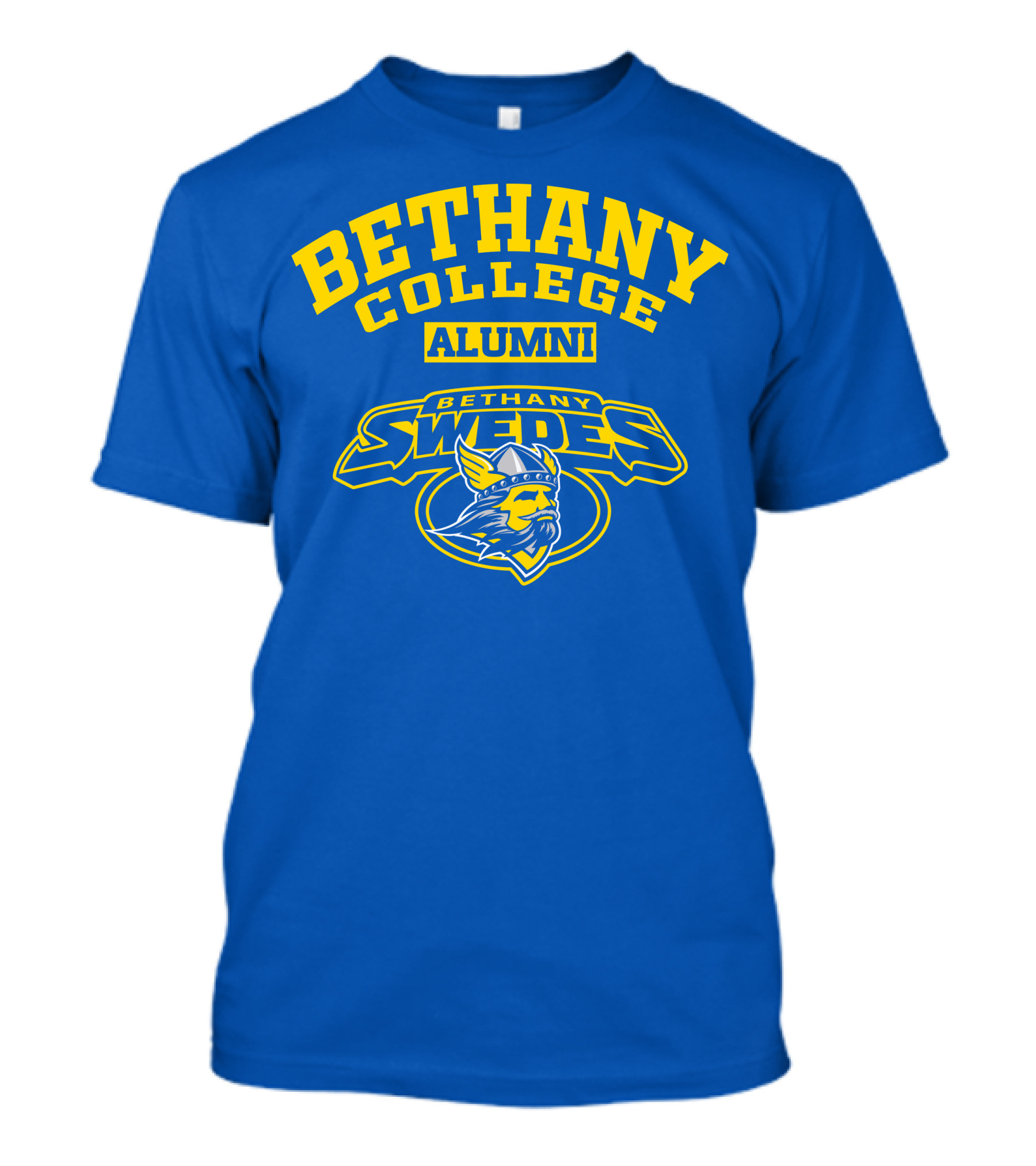 Bethany College Alumni Bethany Swedes Logo Viking Helmet T-Shirt