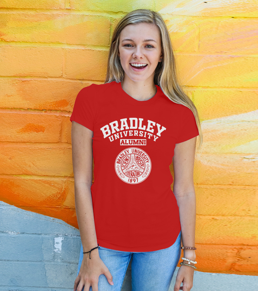 Bradley University Alumni Seal 1897 Science Industry Literature T-Shirt