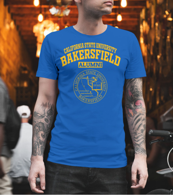 California State University Bakersfield Alumni Seal 1965 Excellence Partnerships Community T-Shirt California State University Bakersfield Alumni Seal 1965 Excellence Partnerships Community T-Shirt