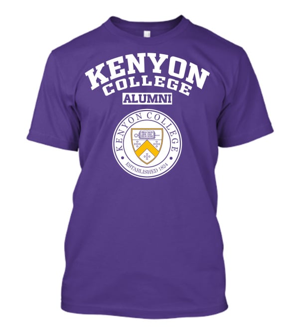 Kenyon College Alumni Established 1824 Seal Purple T-Shirt