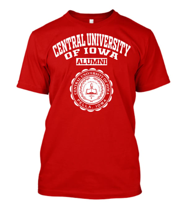 Central University Of Iowa Alumni Pella Seal 1853 T-Shirt
