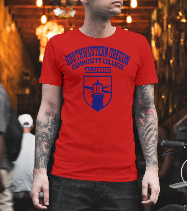 Southwestern Oregon Community College Alumni Lighthouse Emblem T-Shirt Southwestern Oregon Community College Alumni Lighthouse Emblem T-Shirt