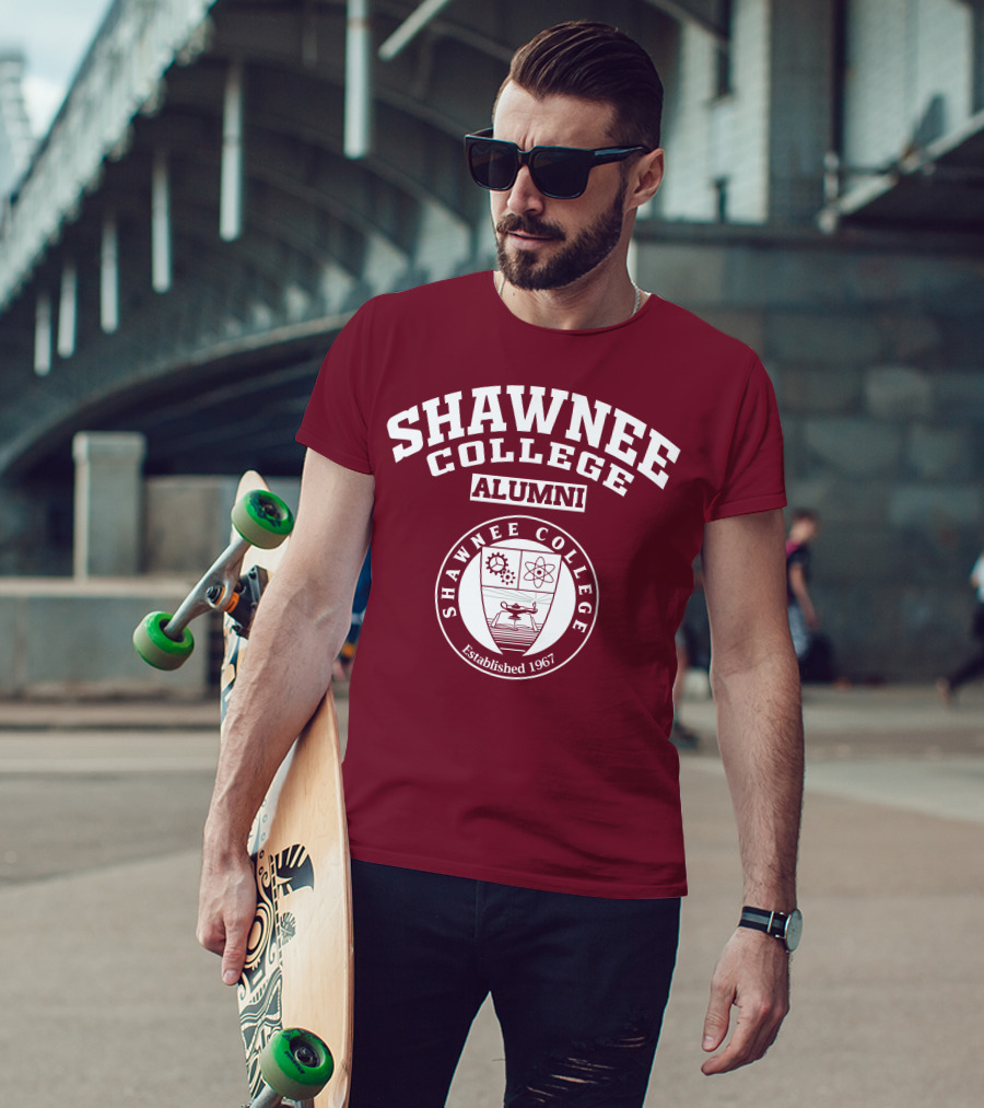 Shawnee College Alumni Established 1967 Circular Emblem With Science And Nature Symbols T-Shirt