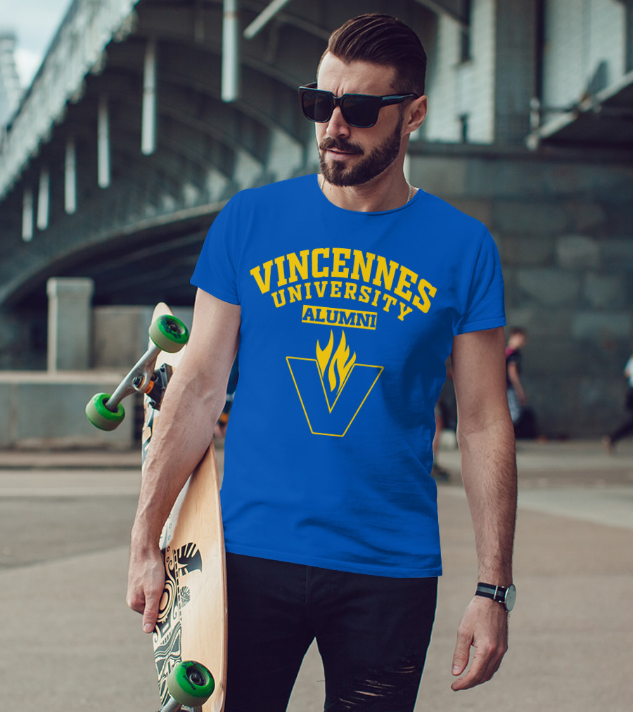 Vincennes University Alumni Flame Logo V T-Shirt
