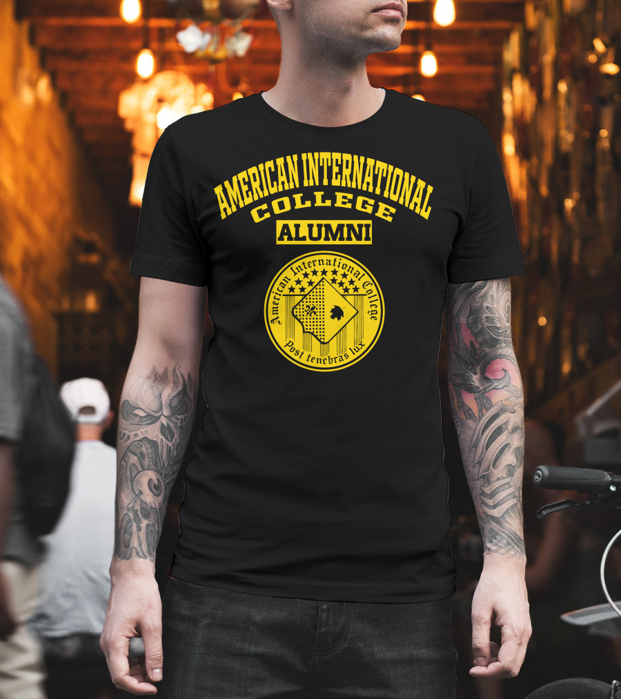 American International College Alumni Post Tenebras Lux T-Shirt