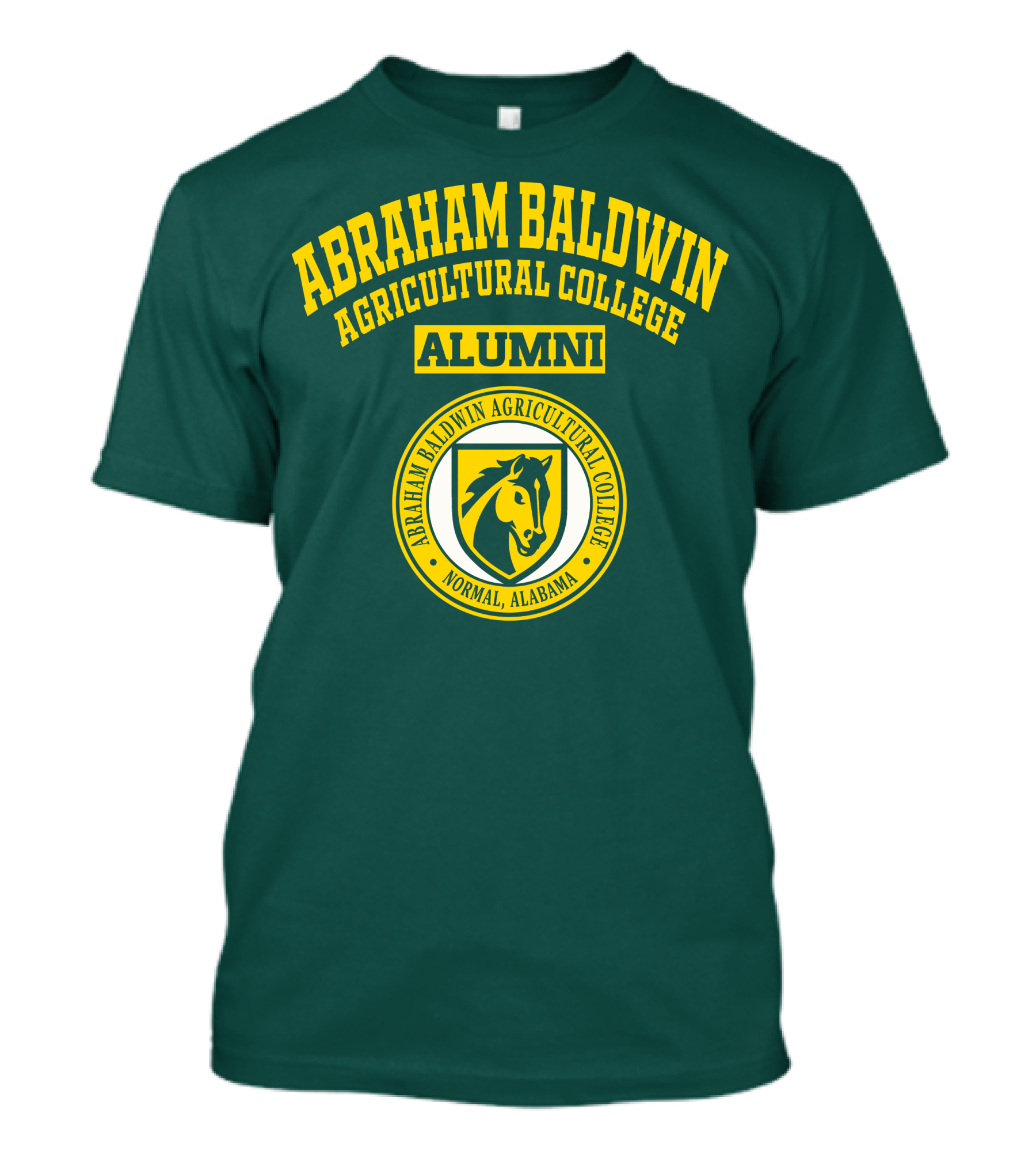 Abraham Baldwin Agricultural College Alumni Normal Alabama Horse Emblem T-Shirt