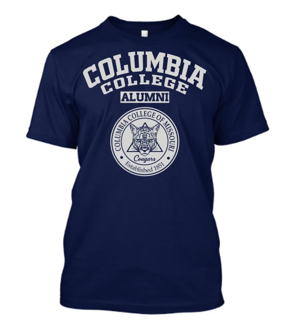 Columbia College Alumni Cougar Logo Columbia College Of Missouri Established 1851 T-Shirt