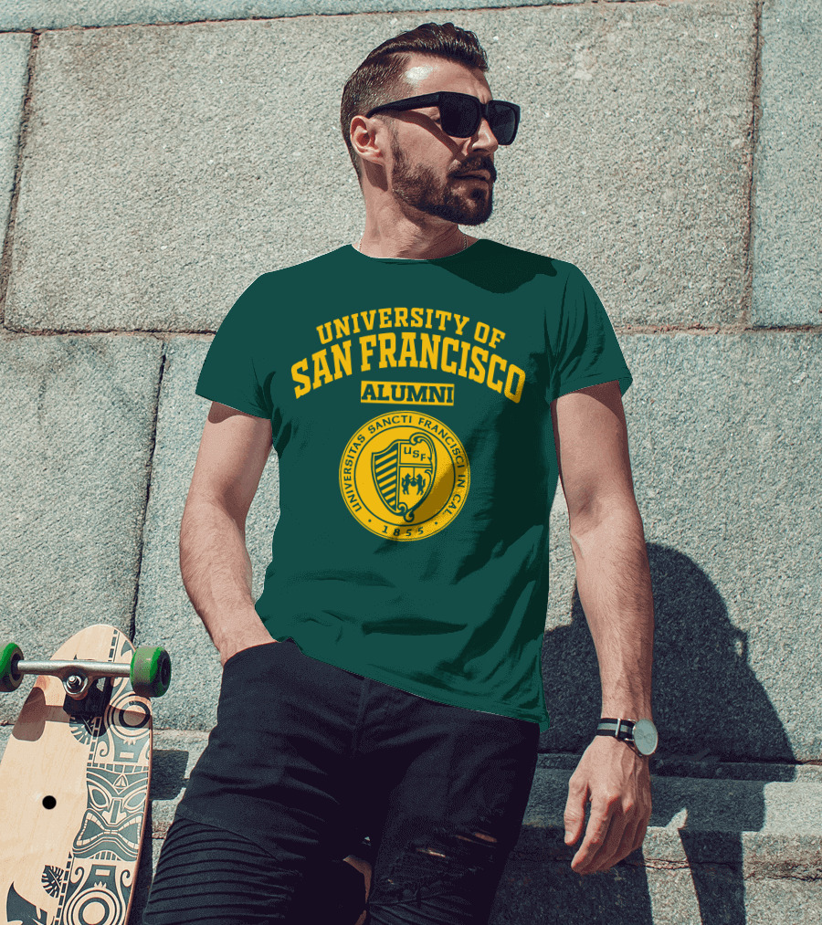 University Of San Francisco Alumni Universitas Sancti Francisci IN Cal 1855 Usf T-Shirt