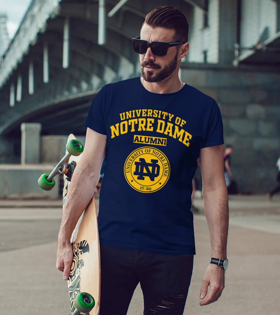 University Of Notre Dame Alumni Logo EST. 1842 T-Shirt