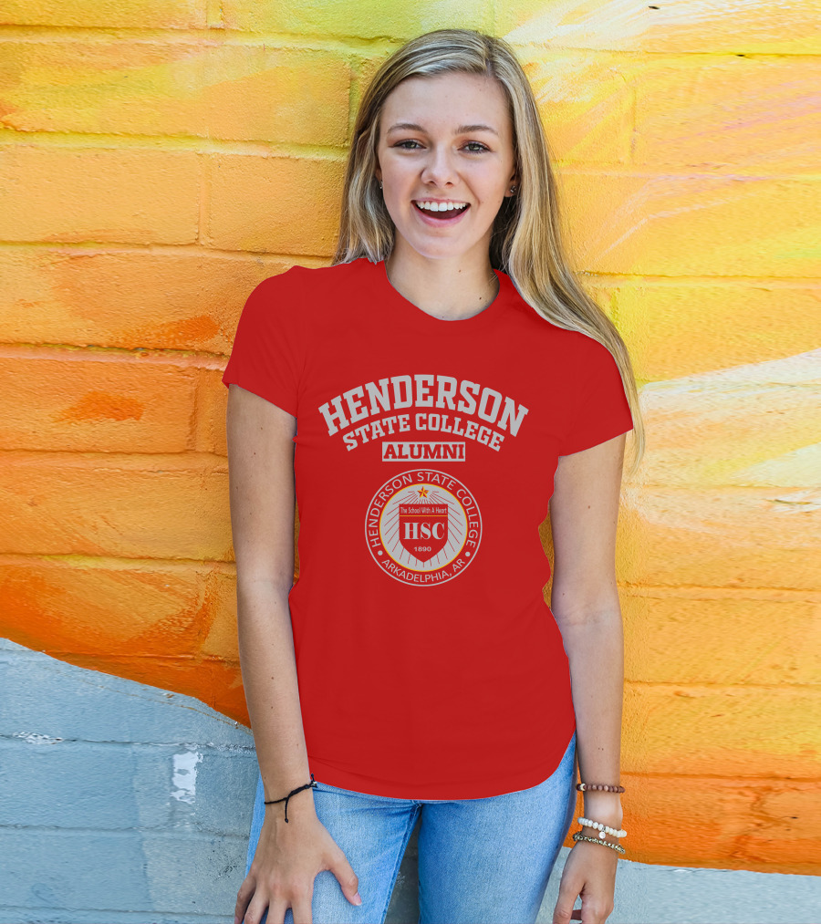 Henderson State College Alumni Arkadelphia AR HSC 1890 The School With A Heart T-Shirt