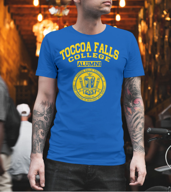 Toccoa Falls College Alumni Where Character is Developed With Intellect Seal T-Shirt Toccoa Falls College Alumni Where Character is Developed With Intellect Seal T-Shirt