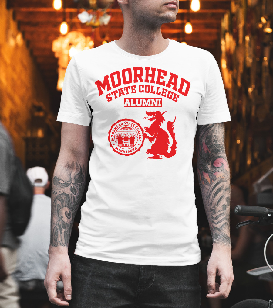 Moorhead State College Alumni Minnesota 1887 Red Dragon T-Shirt
