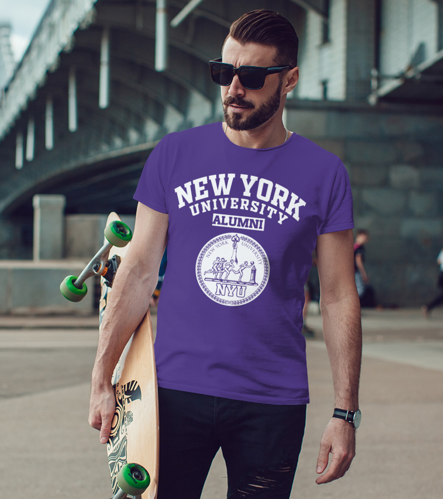 New York University Alumni NYU Seal Purple T-Shirt