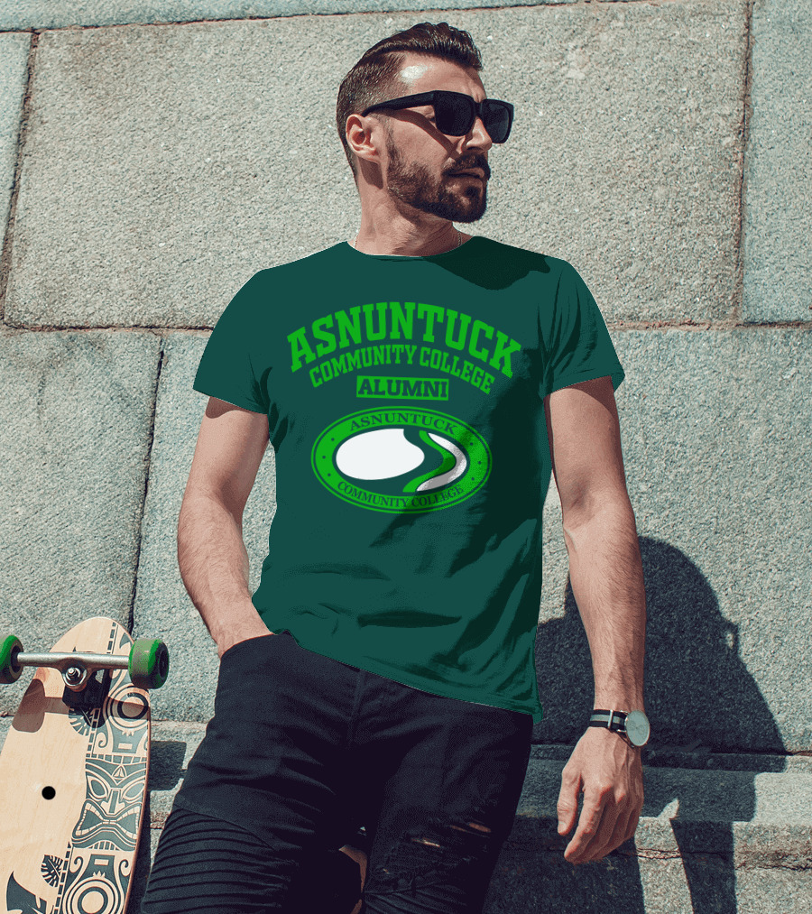 Asnuntuck Community College Alumni With Oval Emblem T-Shirt