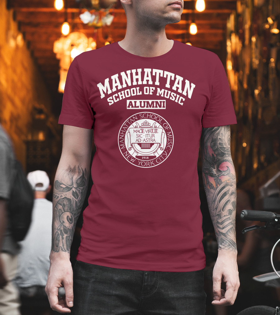 Manhattan School of Music Alumni Mace Virtue Sic Itur Ad Astra 1918 New York City T-Shirt
