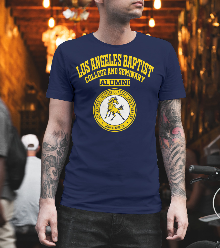 Los Angeles Baptist College And Seminary Alumni Santa Clarita CA Logo Horse Emblem T-Shirt