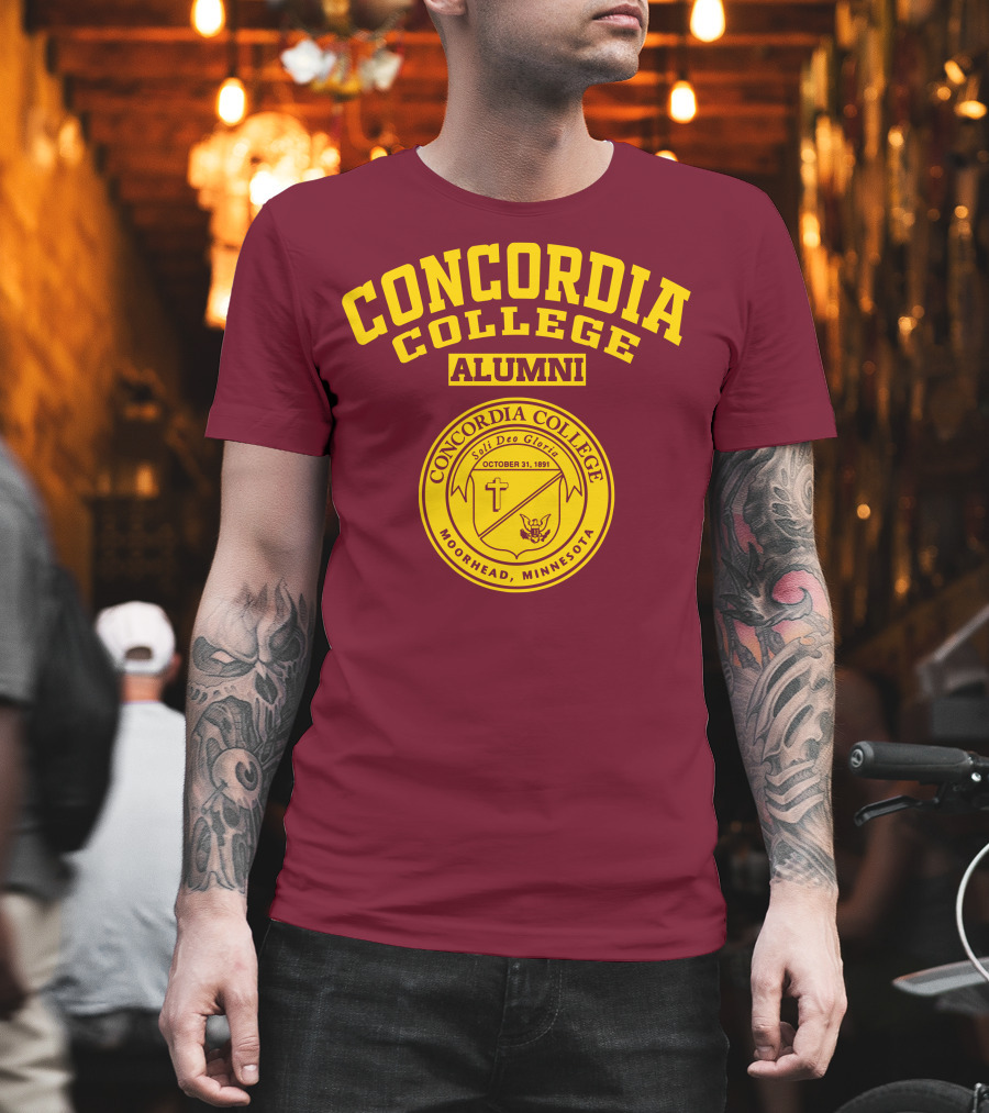 Concordia College Alumni Moorhead Minnesota Seal Soli Deo Gloria October 31 1891 T-Shirt
