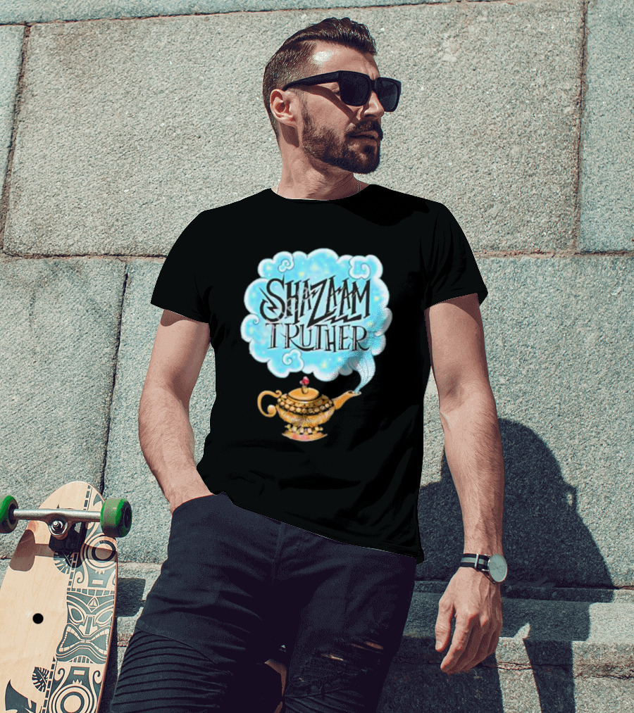 Shazaam Truther Magic Lamp Cloud T-Shirt