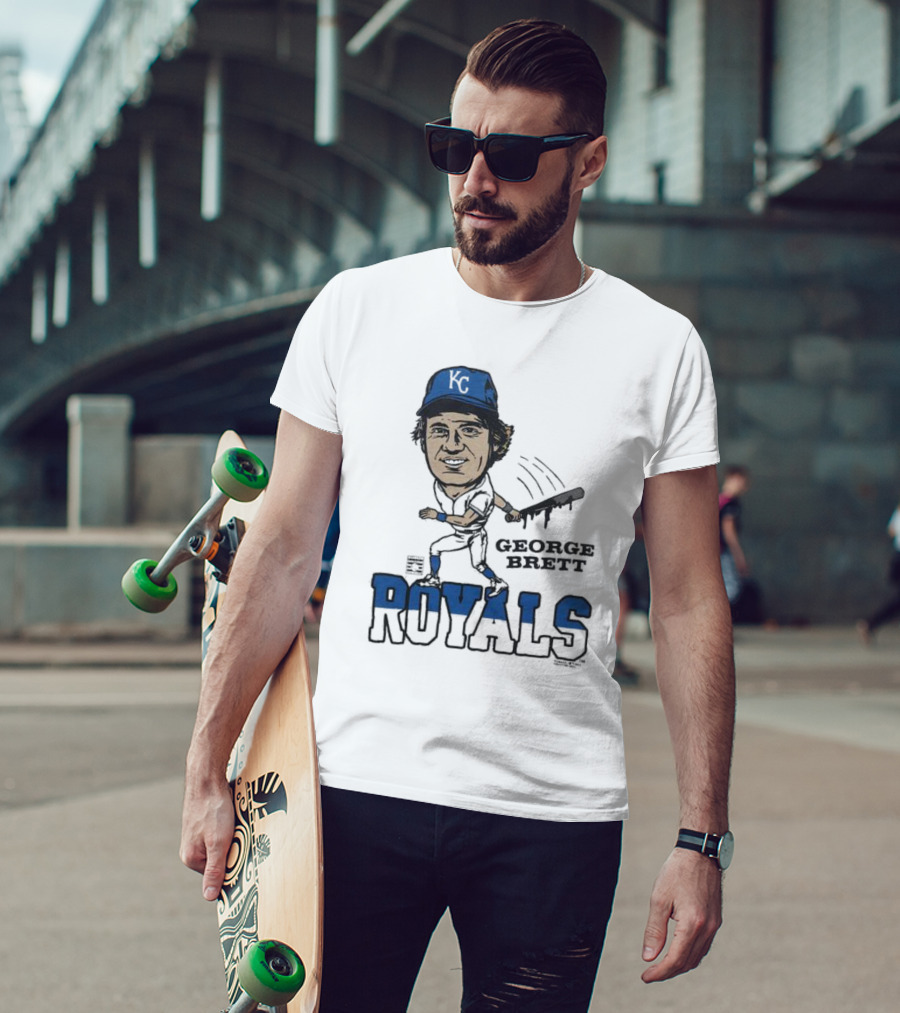 Royals George Brett KC Vintage Caricature T-Shirt
