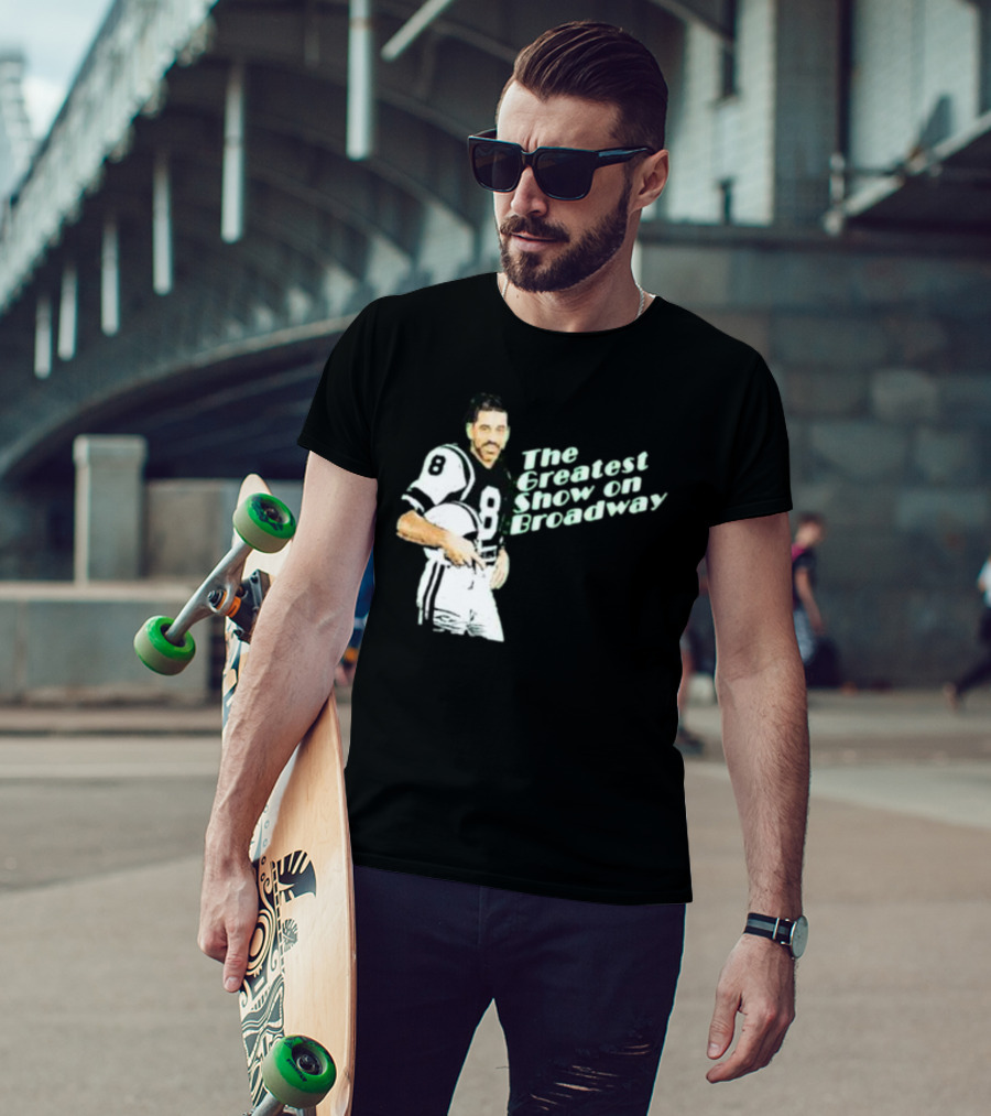 The Greatest Show On Broadway Football Icon With Number 8 Jersey T-Shirt