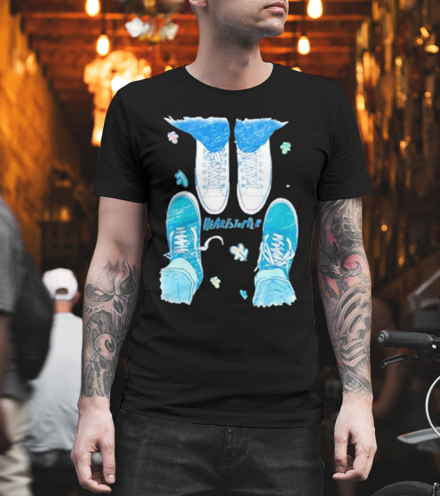 Heartstopper Nick and Charlie Shoes Pastel Sketch T-Shirt
