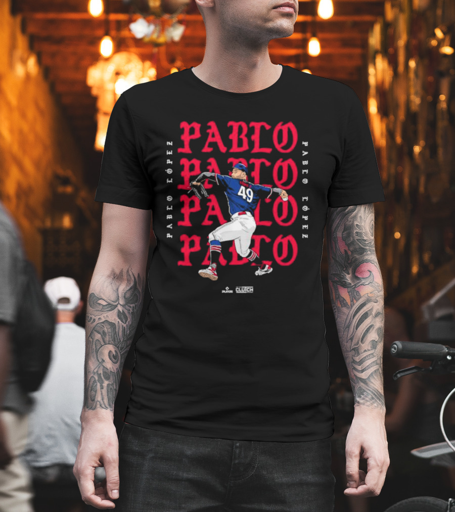 Pablo López Pitching MLBPA 49 Clutch Players T-Shirt
