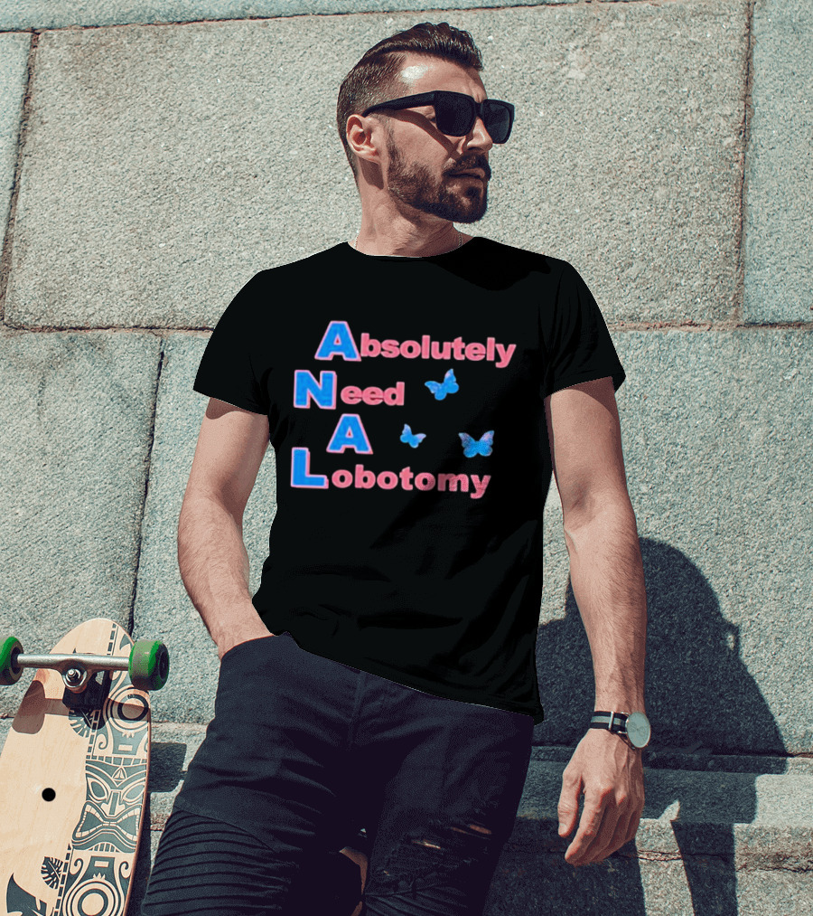 Absolutely Need A Lobotomy Y2k Butterfly T-Shirt