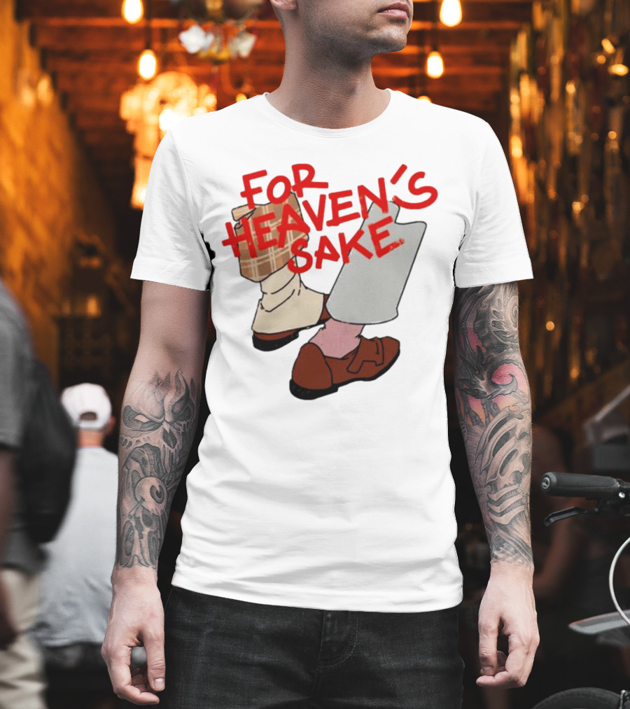 For Heaven's Sake Good Omens Walking Shoes T-Shirt