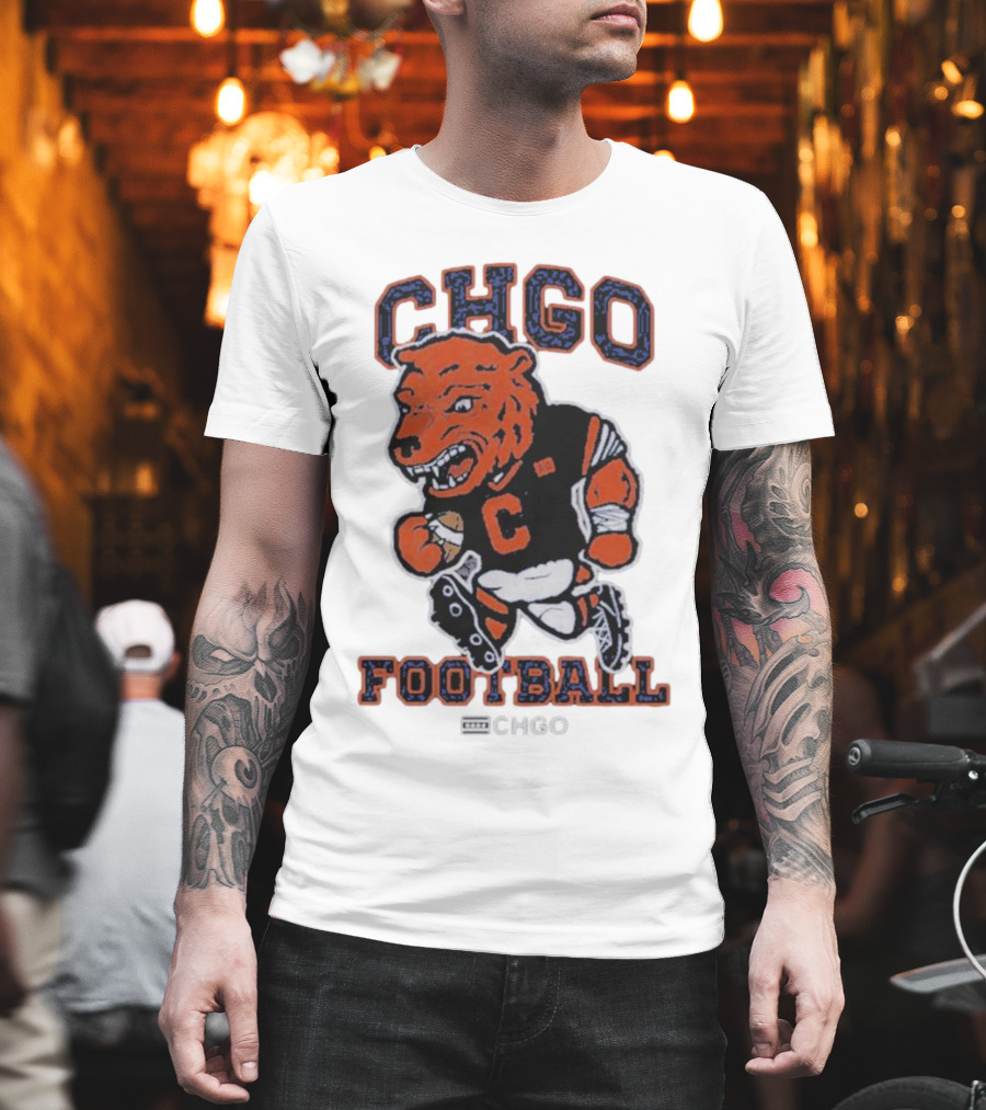 CHGO Football Bear Mascot Chicago Football T-Shirt
