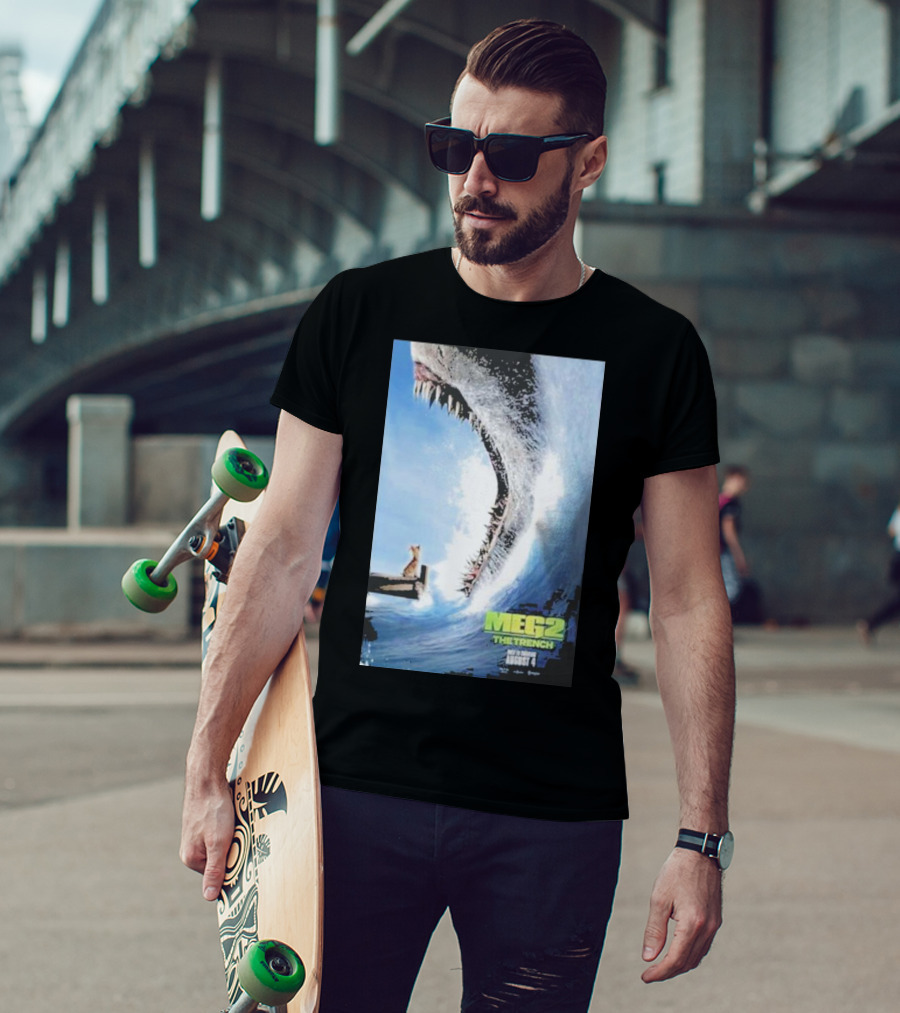 MEG 2 The Trench Shark Image Theater Release August 4 T-Shirt