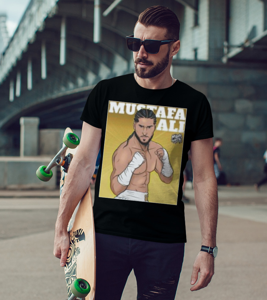 Mustafa Ali Boxer Migs Media T-Shirt