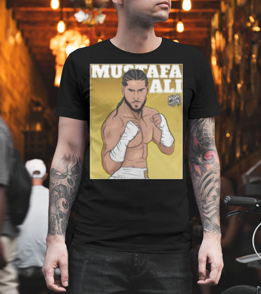 Mustafa Ali Boxer Migs Media T-Shirt