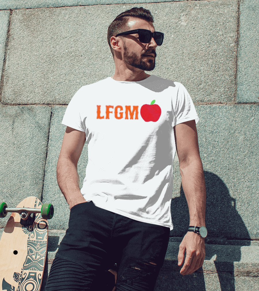 Mets Merized LFGM Apple Fan T-Shirt