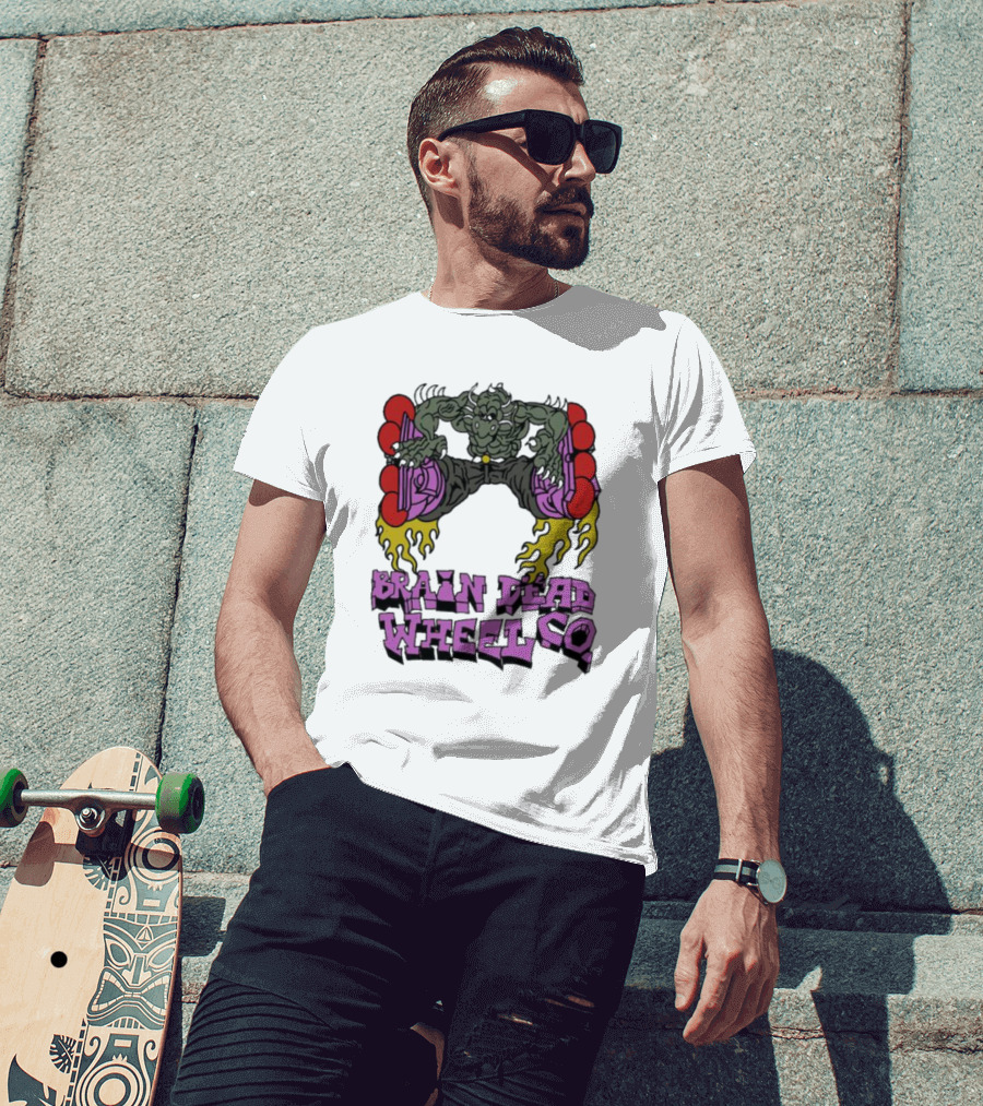 Brain Dead Wheel Co Dragon Skater T-Shirt