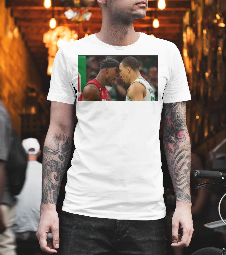Jimmy Butler Grant Williams Faceoff Heat Celtics T-Shirt